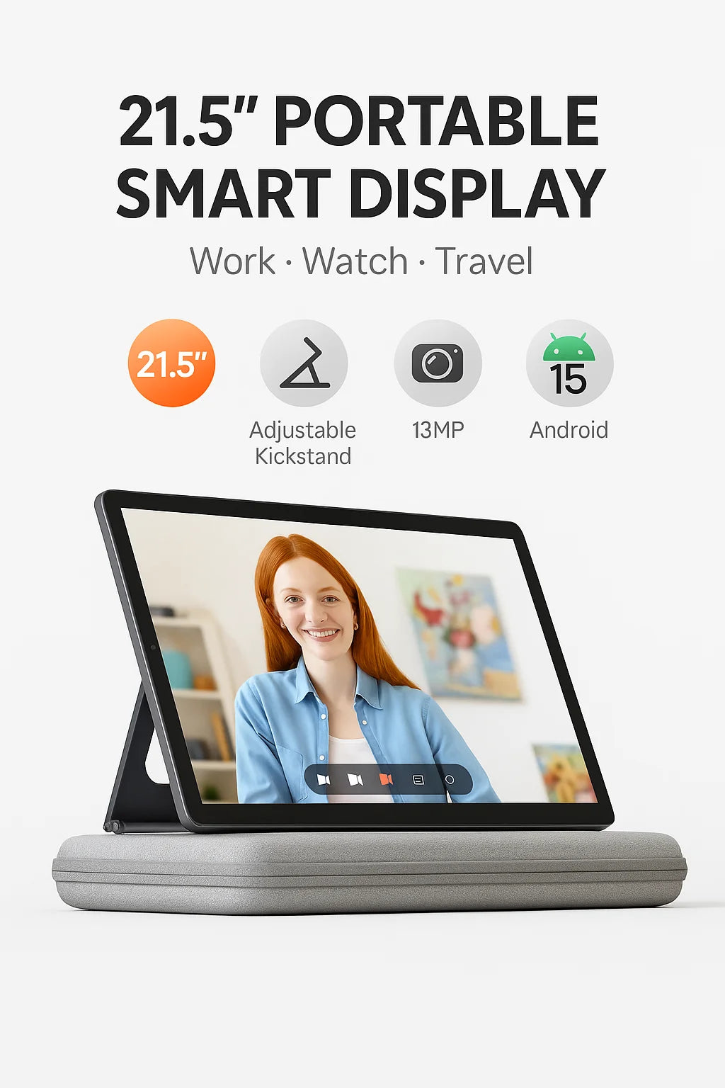 Hot Selling Walk By Me 21.5 Inch Lcd Monitor All in One Tablet Pc 1080P Android 15 Touch Screen Monitor With Camera