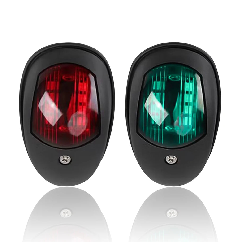 2x Marine Boat LED Navigation Light 12V-24V Signal Lamp , Red & Green Bow Light for Pontoon, Skeeter, Power Boat & Skiff