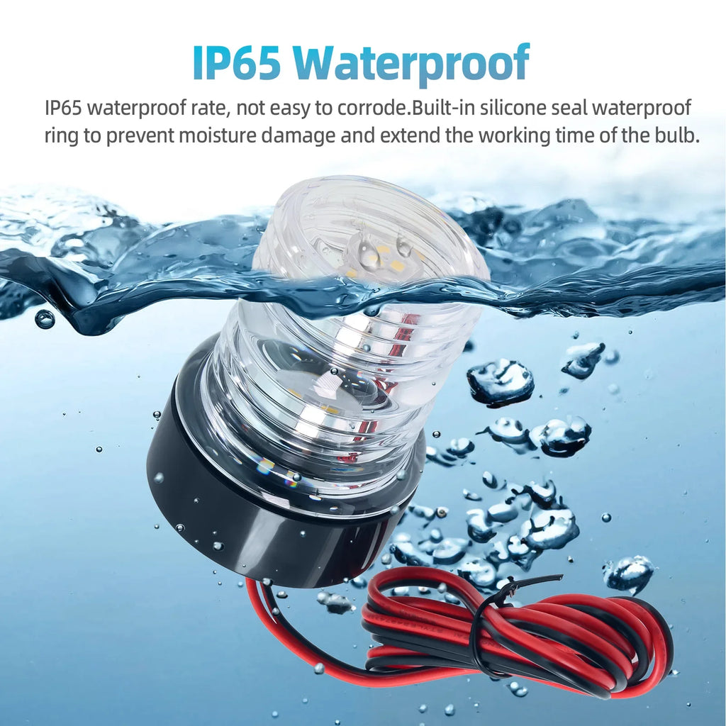 12V LED Navigation Anchor Light Marine 360 Degree All Round Sailing Signal Lamp Navigation Indicator For Marine Boat Yacht