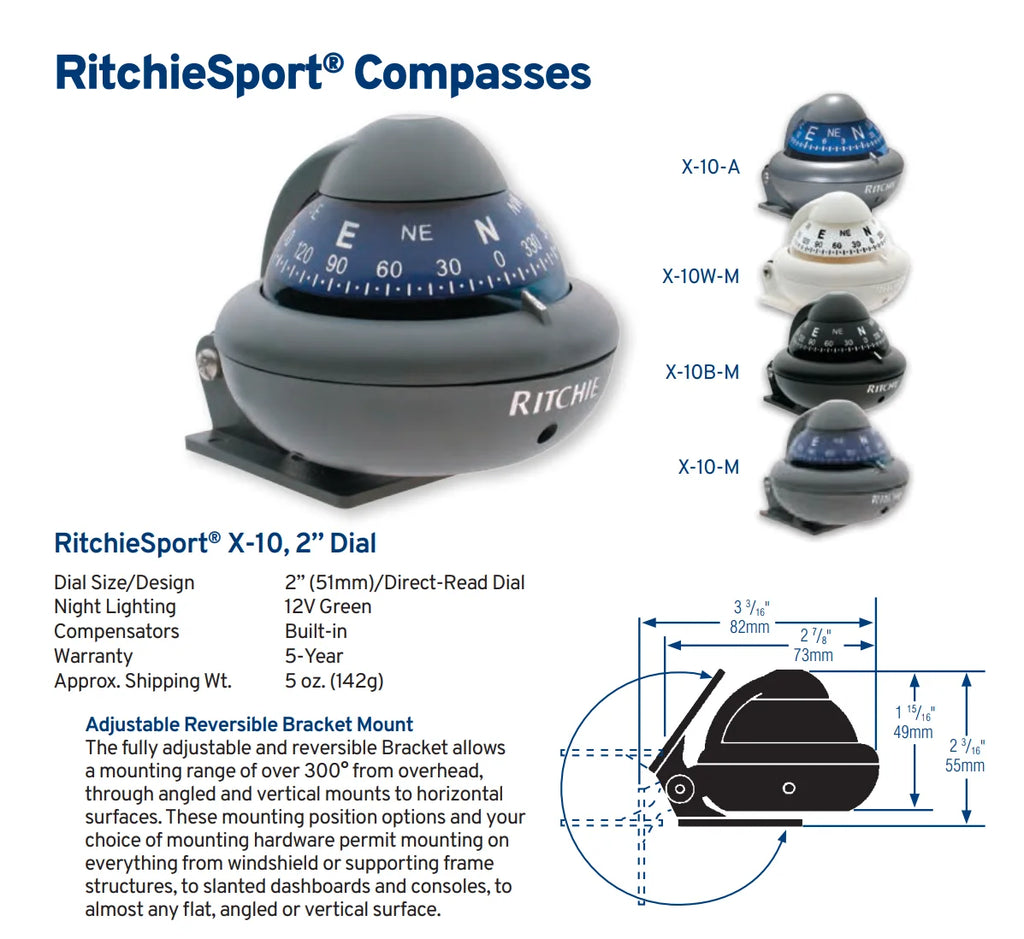 Ritchie marine magnetic compass B-51/ F-50/ B-81WM /X-10B-M compass boat accessories mercruiser