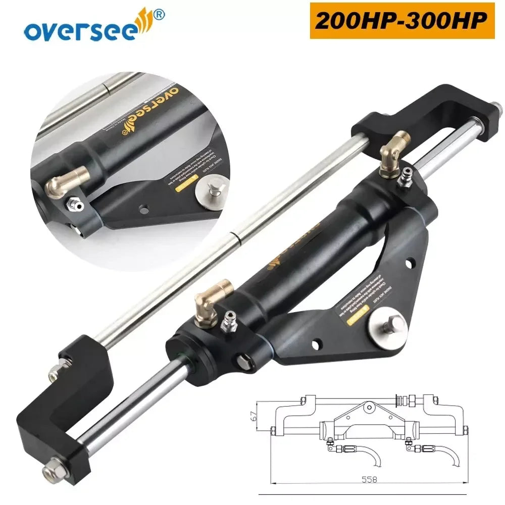 150-300HP Single Hydraulic Steering Cylinder Outboard Marine For Yamaha Mercury