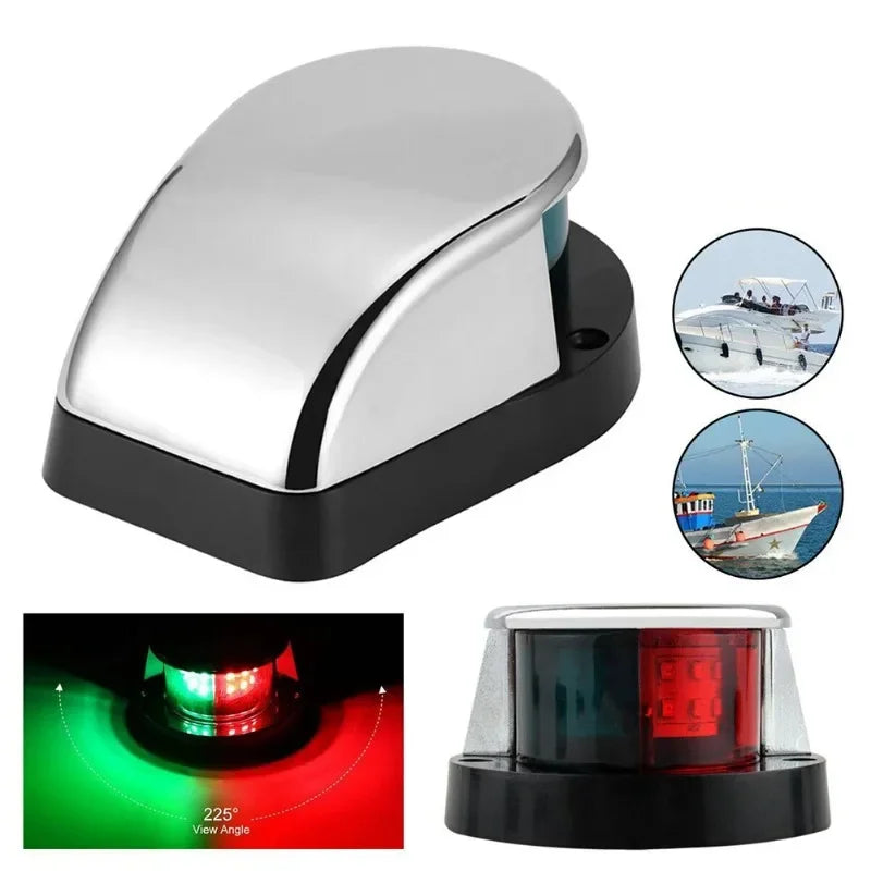 LED Boat Navigation Light Red Green 12V Waterproof Sailing Signal Lamp Marine Yacht Starboard Warning Lights
