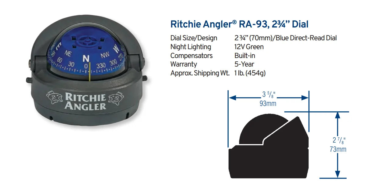 Ritchie marine magnetic compass B-51/ F-50/ B-81WM /X-10B-M compass boat accessories mercruiser
