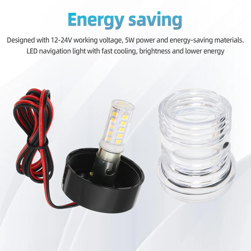 12V LED Navigation Anchor Light Marine 360 Degree All Round Sailing Signal Lamp Navigation Indicator For Marine Boat Yacht