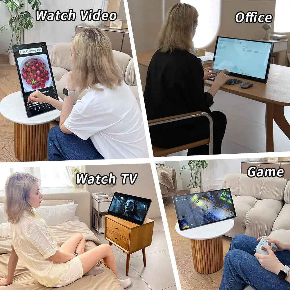 Hot Selling Walk By Me 21.5 Inch Lcd Monitor All in One Tablet Pc 1080P Android 15 Touch Screen Monitor With Camera