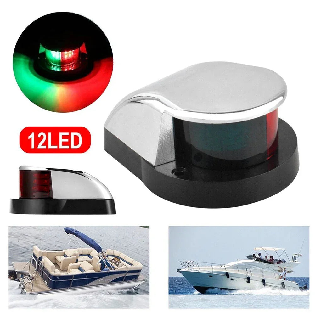 LED Boat Navigation Light Red Green 12V Waterproof Sailing Signal Lamp Marine Yacht Starboard Warning Lights