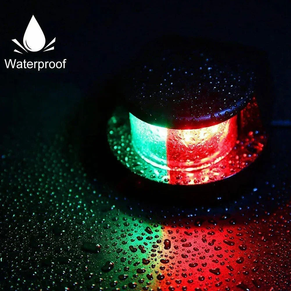 LED Boat Navigation Light Red Green 12V Waterproof Sailing Signal Lamp Marine Yacht Starboard Warning Lights
