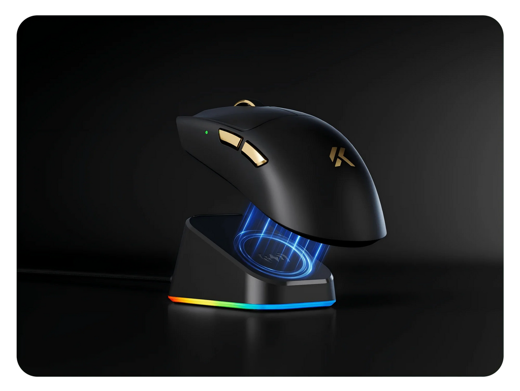 MCHOSE K7 V2 Wireless Gaming Mouse PAW3955 TI Dual 8K Polling Rate 50000DPI Lightweight Magnetic Wireless Charging Dock Esports