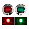 2Pcs LED Navigation Lights For Boats 12V Marine Accessories Boat Side Lights Yacht Running Light Red Green Waterproof