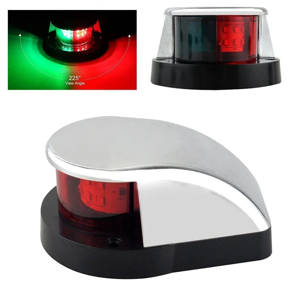 LED Boat Navigation Light Red Green 12V Waterproof Sailing Signal Lamp Marine Yacht Starboard Warning Lights