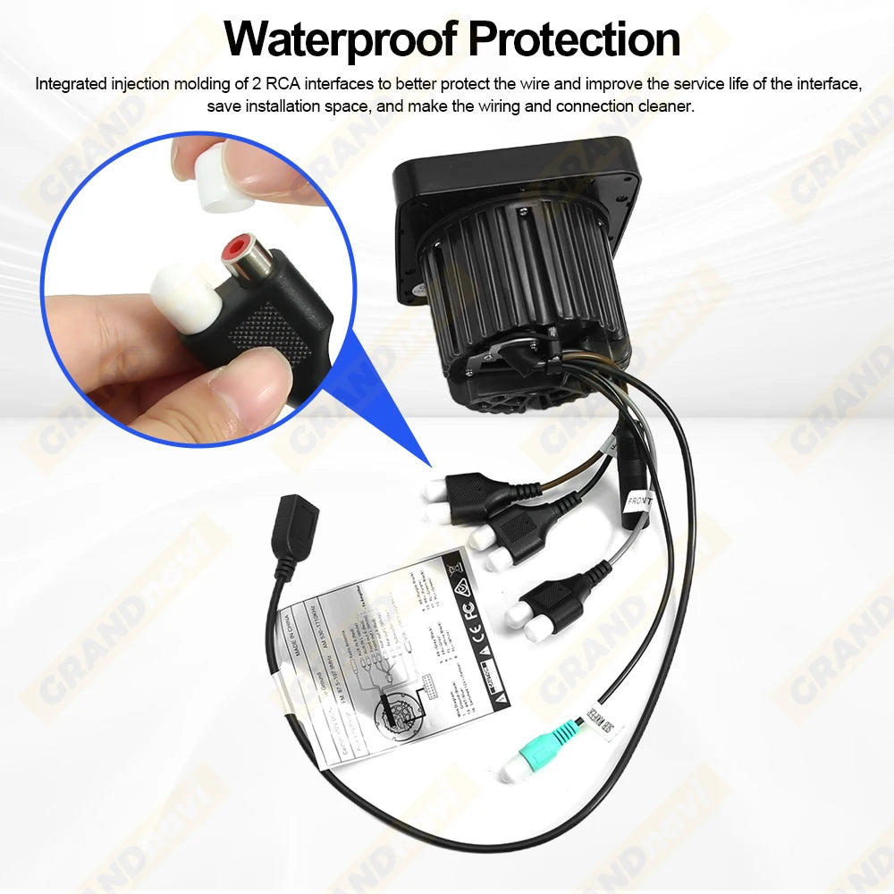 GRANDnavi Marine Radio Boat Stereo Bluetooth FM AM Digital Media Audio Player Waterproof For Yacht ATV UTV Golf Cart Motorcycle