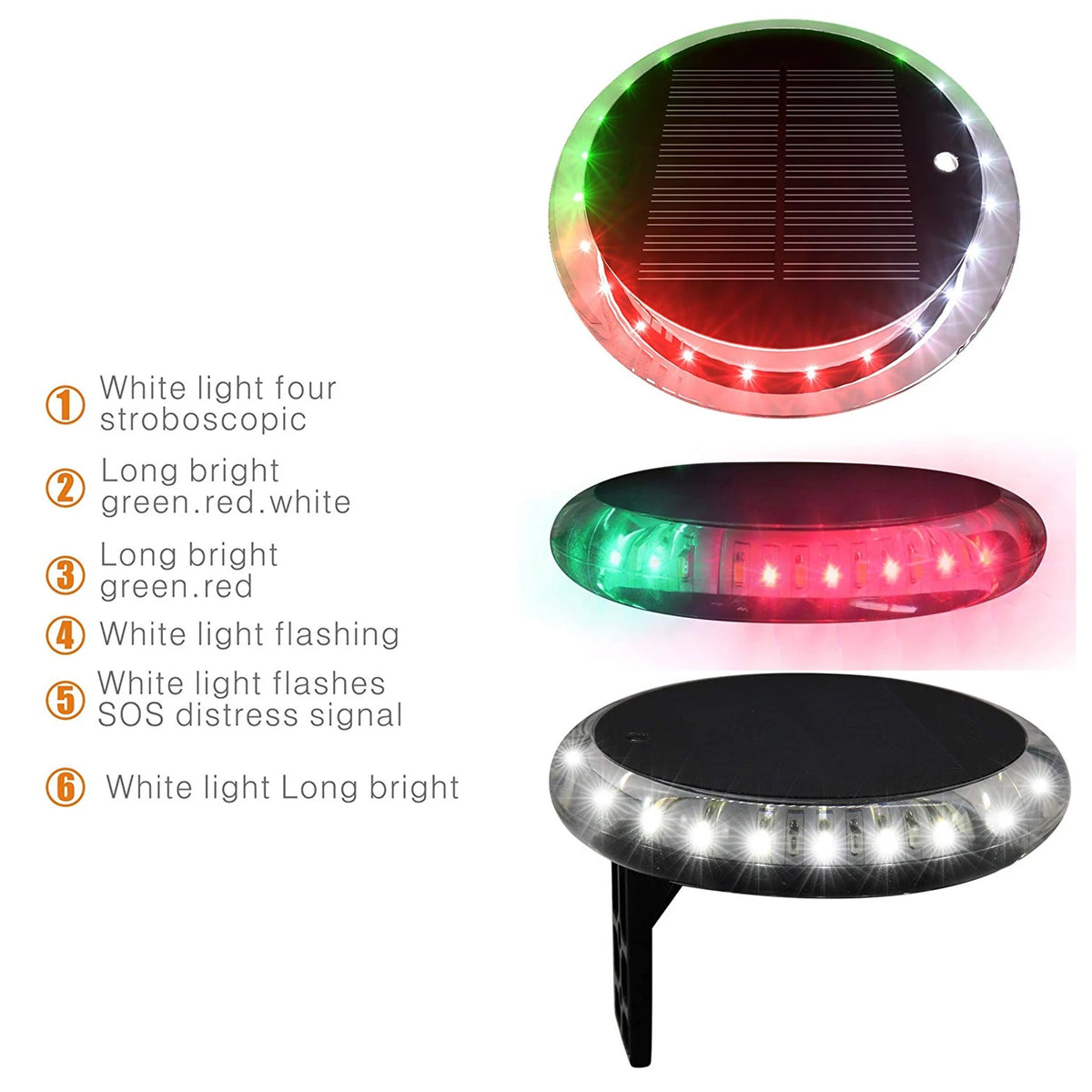 Navigation Beacon Waterproof Boat Light 6 Modes for Fishing Boats for Wharfs for Berths for Yachts for Sea Boats for Houses