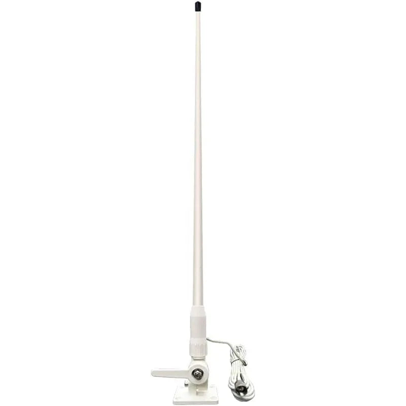 Professional 156/163MHz VHF Marine Whip Antenna, High Performance Fiberglass VHF Antenna for Boats,Corrosion Resistant UV Stable