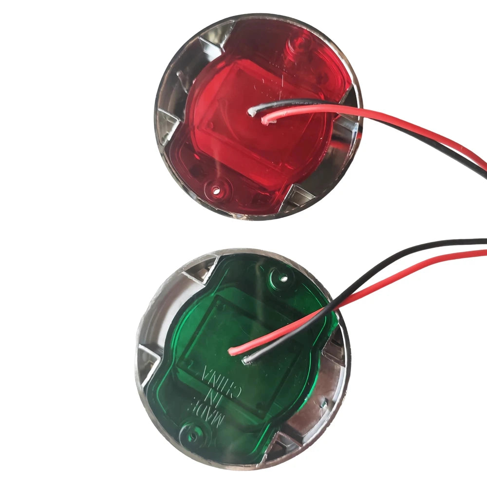 2Pcs LED Navigation Lights For Boats 12V Marine Accessories Boat Side Lights Yacht Running Light Red Green Waterproof