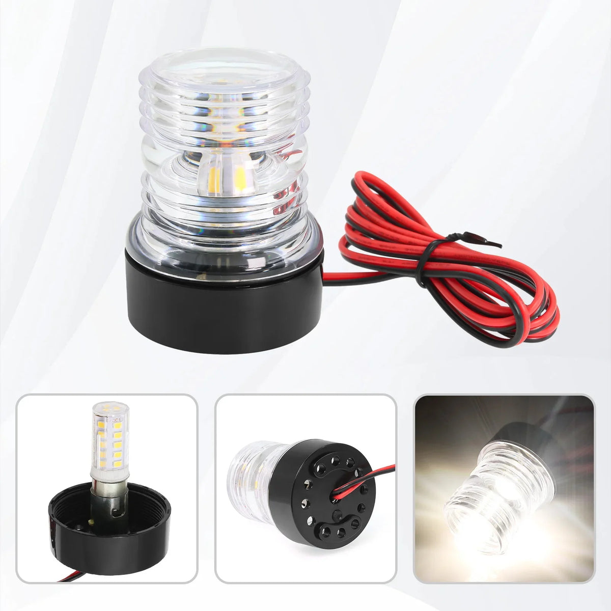 12V LED Navigation Anchor Light Marine 360 Degree All Round Sailing Signal Lamp Navigation Indicator For Marine Boat Yacht